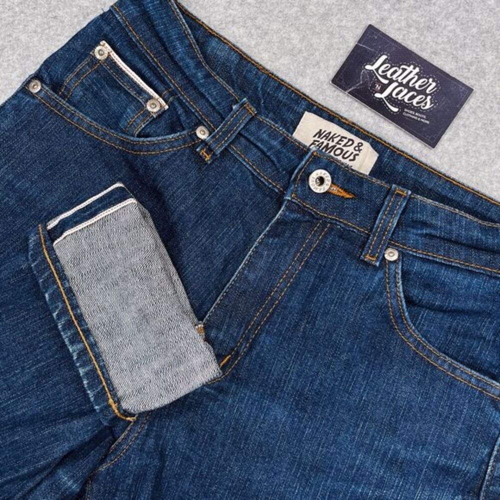 Naked & Famous Jeans Mens 29 (28 x 29) Golden Hour Slub‎ Stretch Selvedge Denim